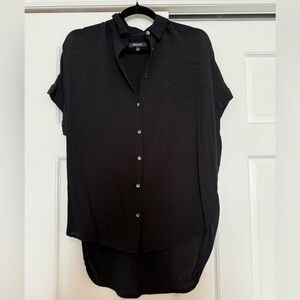 Madewell Black Short Sleeve Tunic Button down